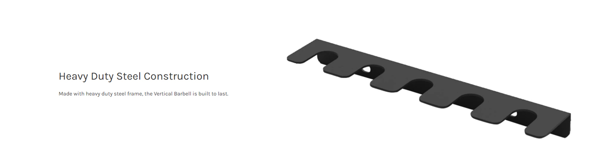 Heavy-duty steel vertical barbell holder